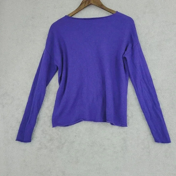 Purple Sutton Studio Wool & Cashmere Blend Long Sleeve Womens Sweater M  11PT - Picture 2 of 6